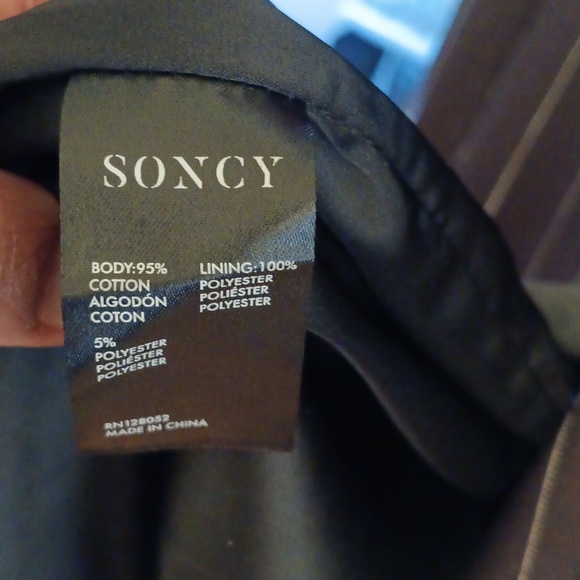 Gorgeous Brown Pinstripe Blazer Dress/Jacket - Picture 6 of 9